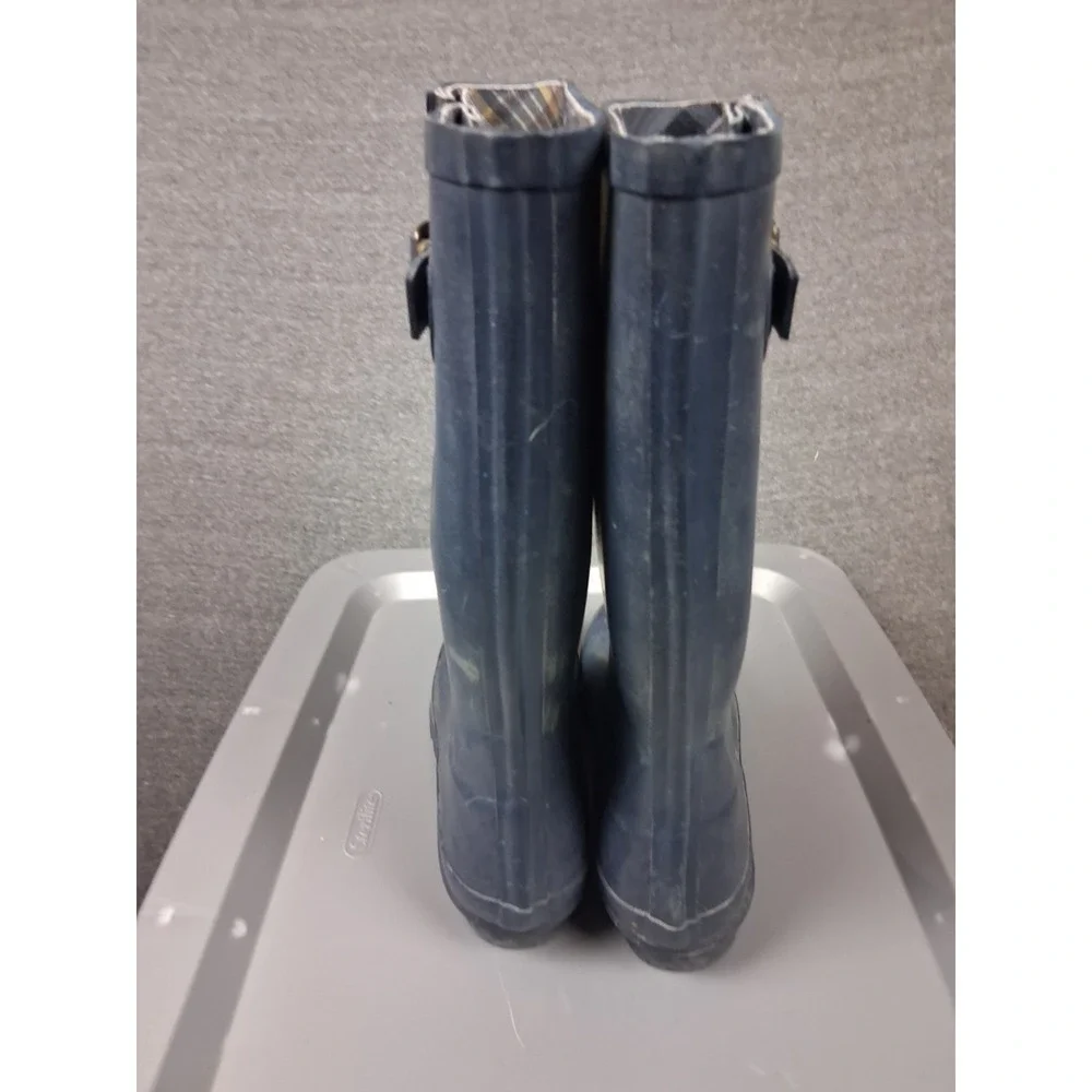 Pendleton Womens Boots 10 Blue Mid Calf Plaid Classic Tall Rain Winter Wear
